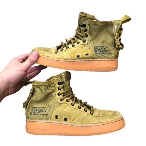 2017 Nike Air Force 1 SF Mid Desert Moss Size 8 - Picture 2 of 11